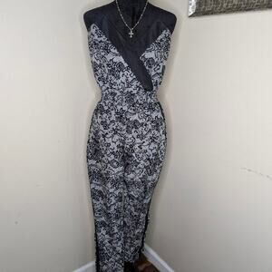 Black and grey jumpsuit size medium